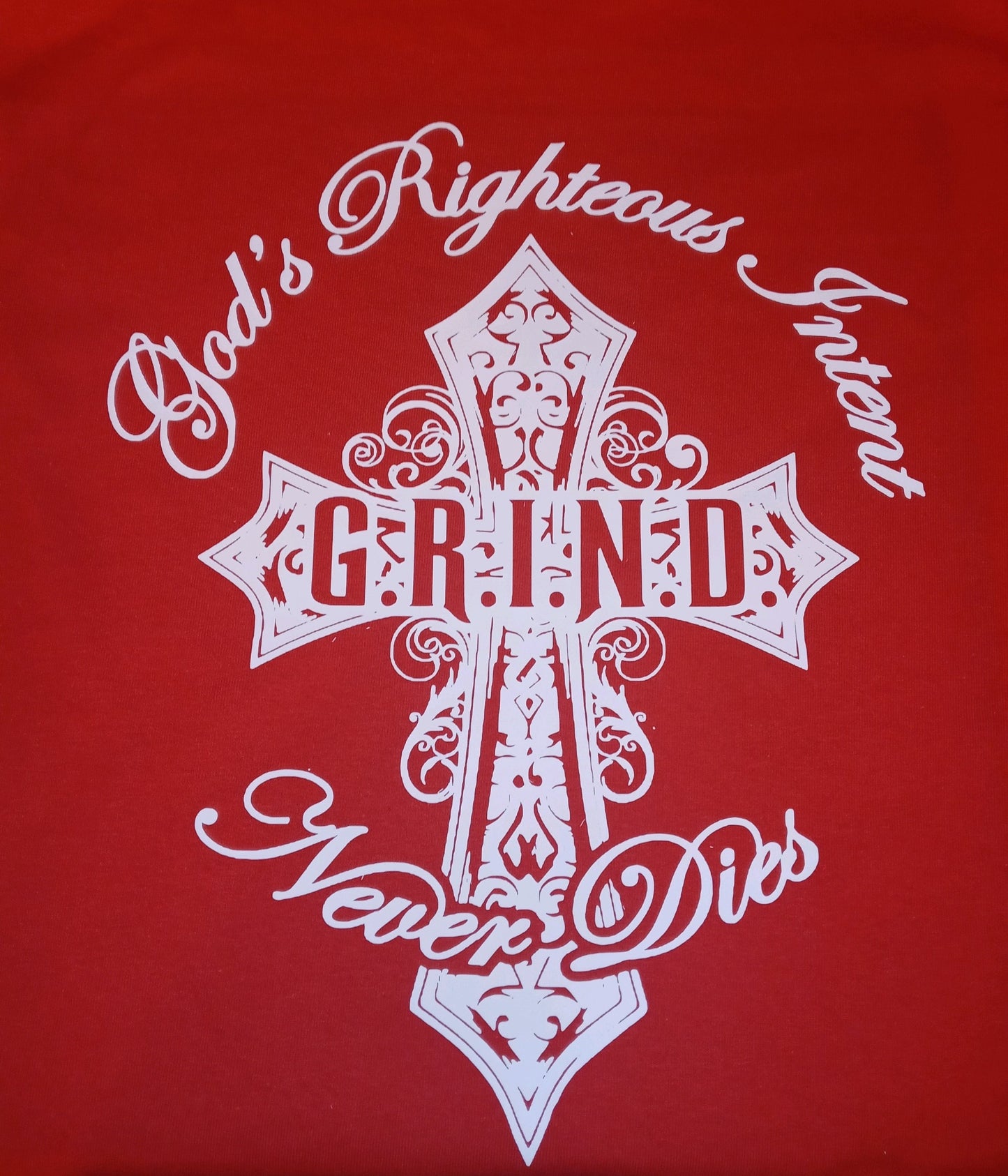 GRIND in script letters