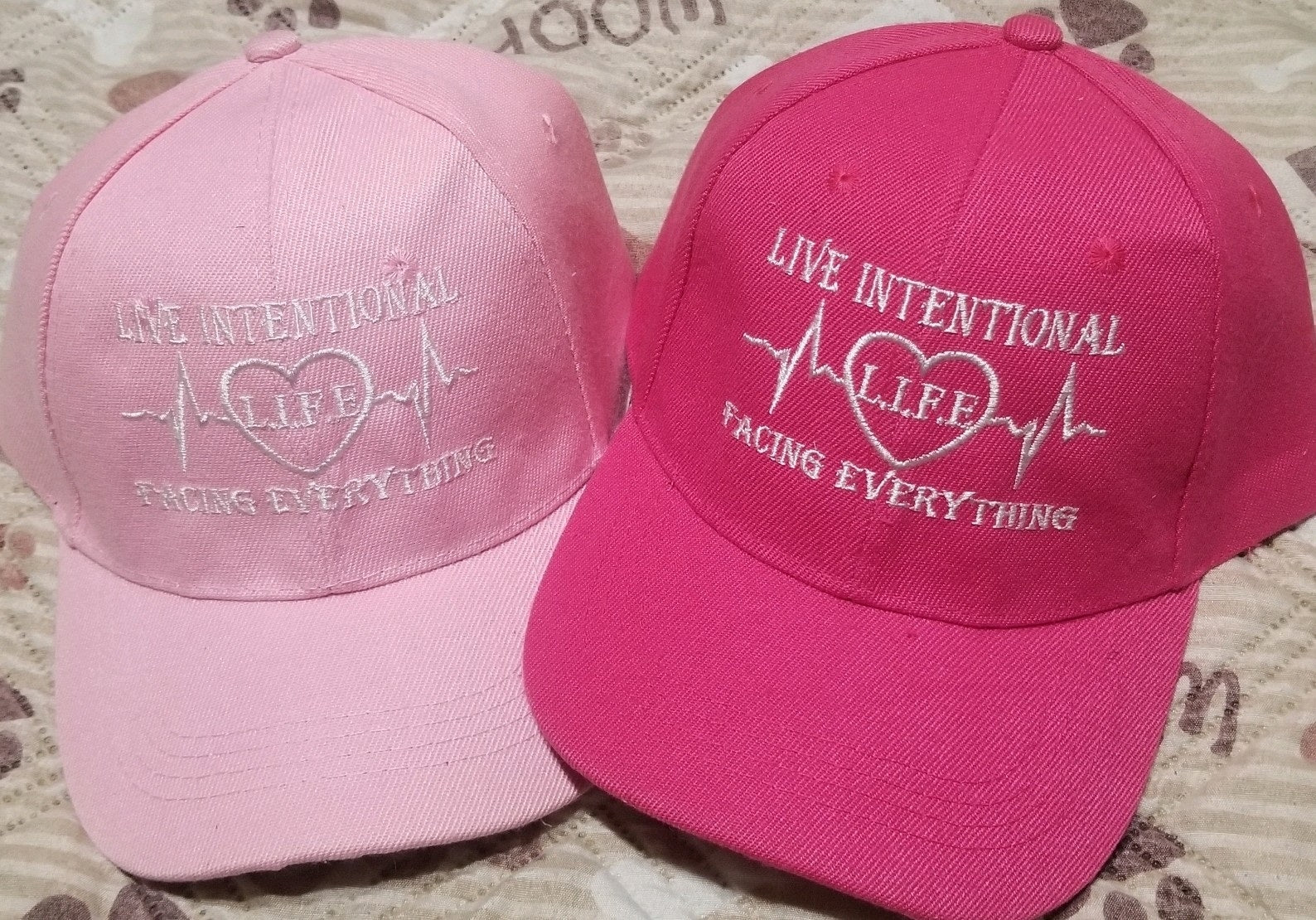 Live Intentional Facing Everything Hats